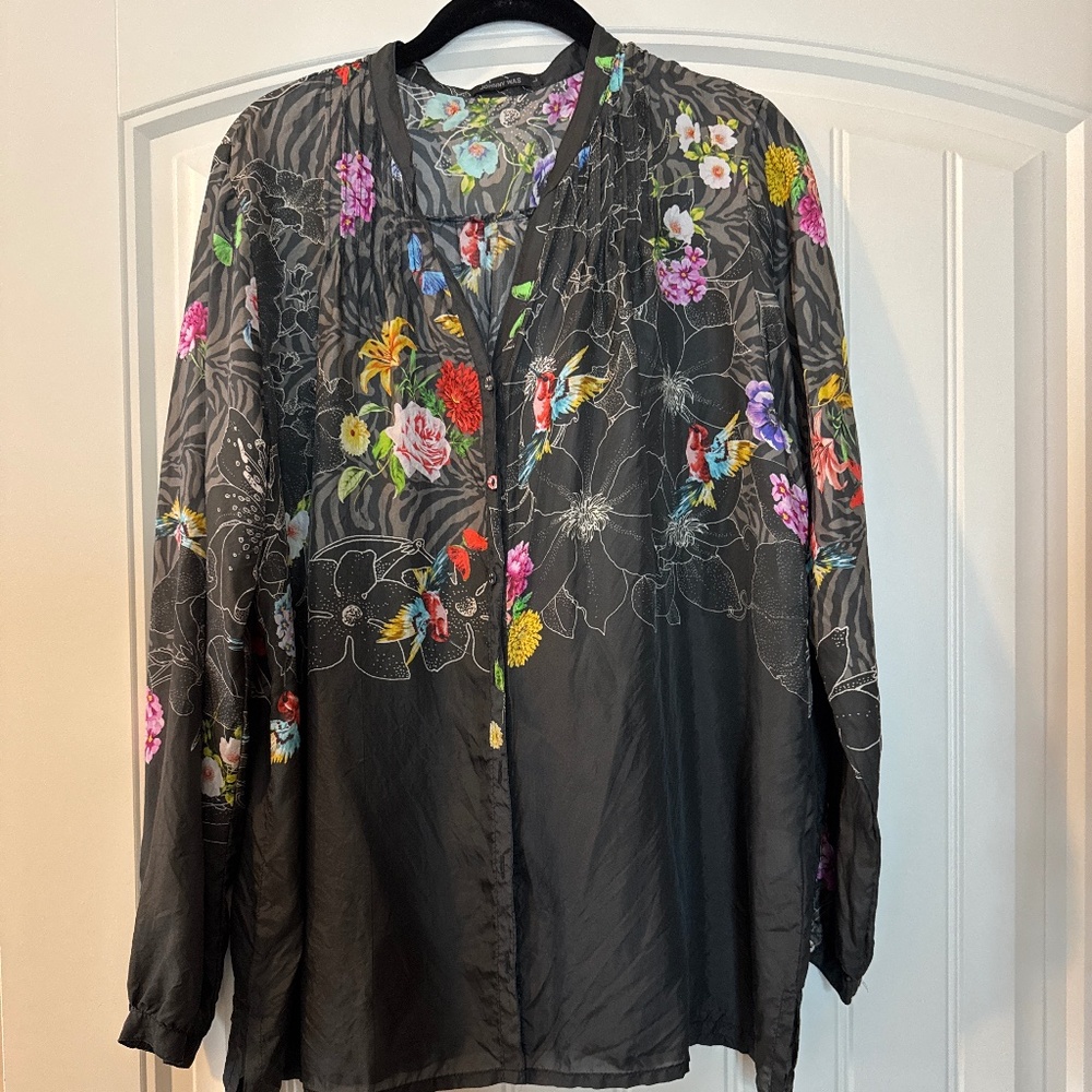 Johnny Was Silk Blouse